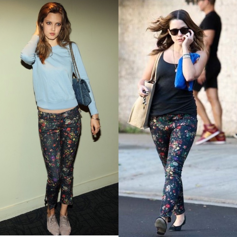 MOTHER The Looker Ankle Zip Skinny Jeans in Magical Forest NWT Multicolor Size26